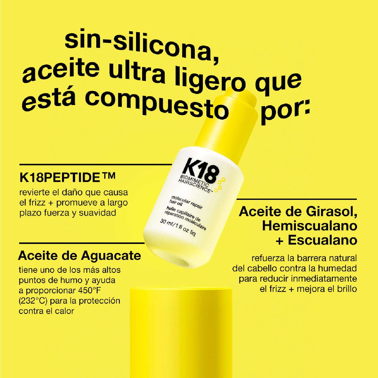 MINI MOLECULAR REPAIR HAIR OIL TRAVEL (ACEITE LIGERO PARA CABELLO TAMAÑO DE VIAJE)
